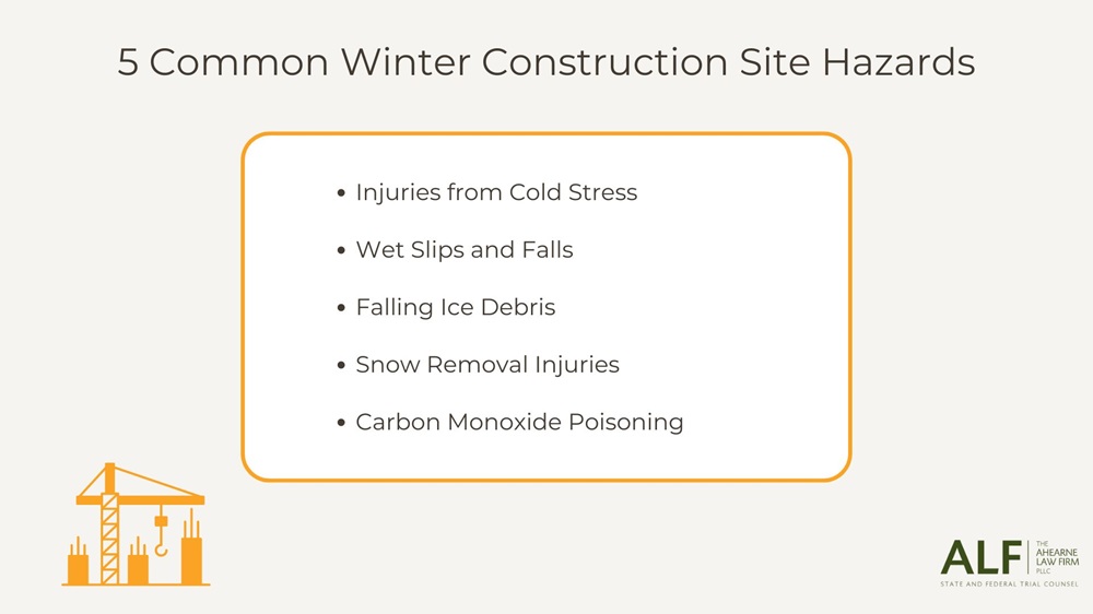 5 common winter construction site hazards